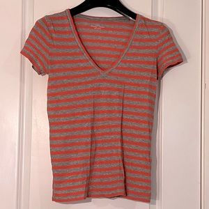JCrew V-neck stripe shirt